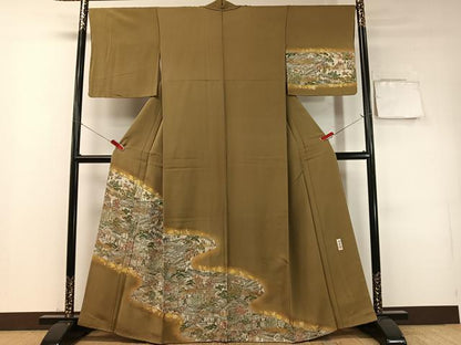 平和屋着物●訪問着　作家物　手描き　祇園祭　金彩　鬼しぼ縮緬　正絹　逸品　未使用　CABD8004vp