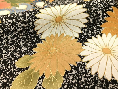 平和屋着物●豪華振袖　駒刺繍　草花文　たたき染め　金彩　正絹　逸品　CABD8011vp