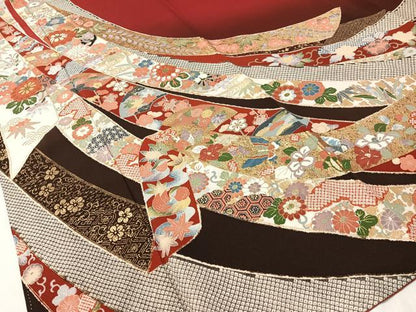 平和屋着物●豪華振袖　束ね熨斗花鳥蝶文　暈し染め　金銀彩　正絹　逸品　CABD8012vp