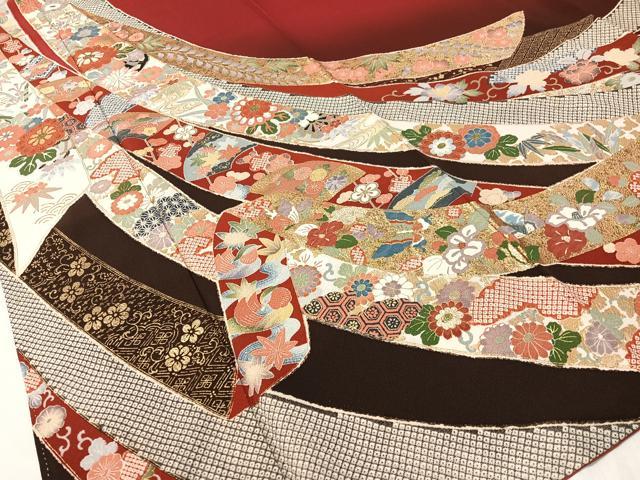 平和屋着物●豪華振袖　束ね熨斗花鳥蝶文　暈し染め　金銀彩　正絹　逸品　CABD8012vp