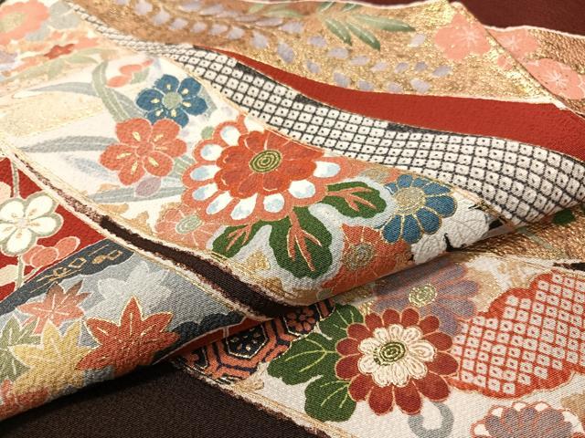 平和屋着物●豪華振袖　束ね熨斗花鳥蝶文　暈し染め　金銀彩　正絹　逸品　CABD8012vp