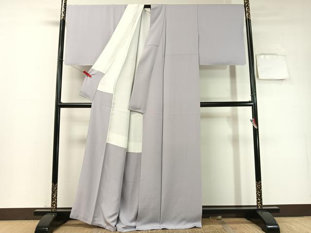 平和屋着物●上質な色無地　暁鼠色　正絹　逸品　未使用　CABD8013vp