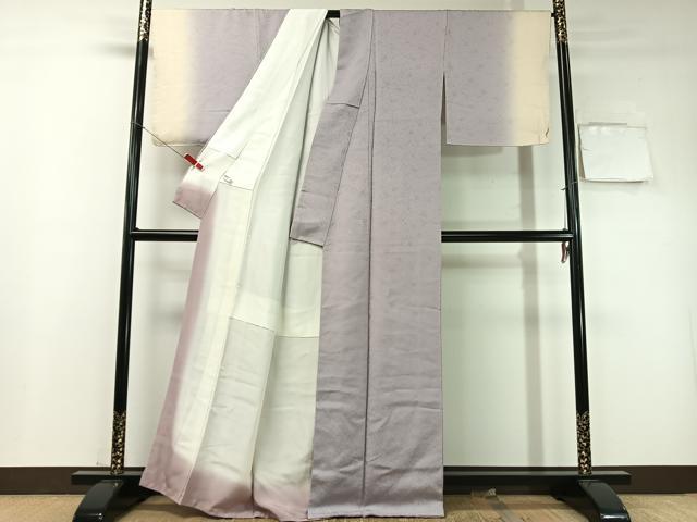 平和屋着物●訪問着　花唐草地紋　暈し染め　正絹　逸品　未使用　CABD8017vp