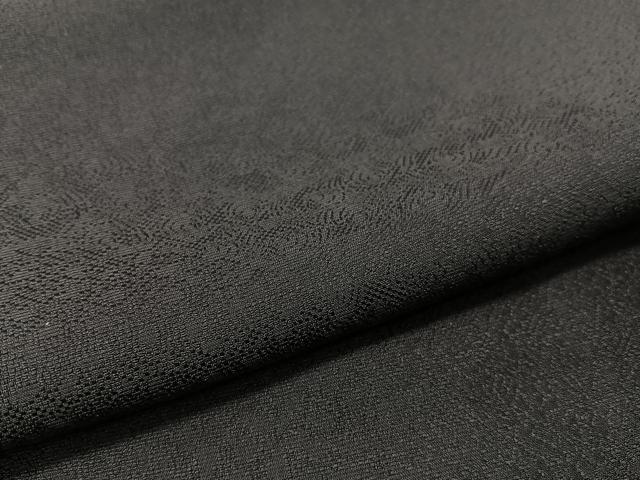 平和屋着物●上質な色無地　青海波吉祥地紋　藍鉄色　正絹　逸品　CABD8019vp