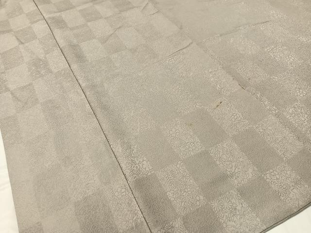平和屋着物●上質な色無地　市松花地紋　潤色　正絹　逸品　CABD8020vp