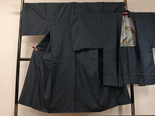 平和屋着物●男性　本場大島紬　アンサンブル　100亀甲　総詰め　キングサイズ　正絹　逸品　CABD8021vp
