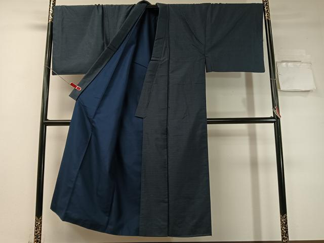 平和屋着物●男性　本場大島紬　アンサンブル　100亀甲　総詰め　キングサイズ　正絹　逸品　CABD8021vp