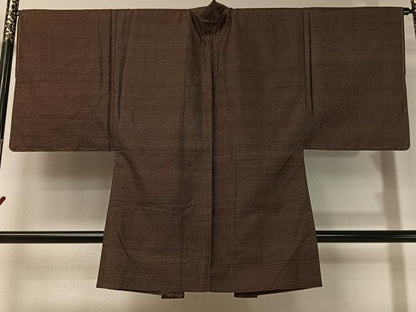 平和屋着物●男性　紬　アンサンブル　絣文様　正絹　逸品　未使用　CABD8022vp