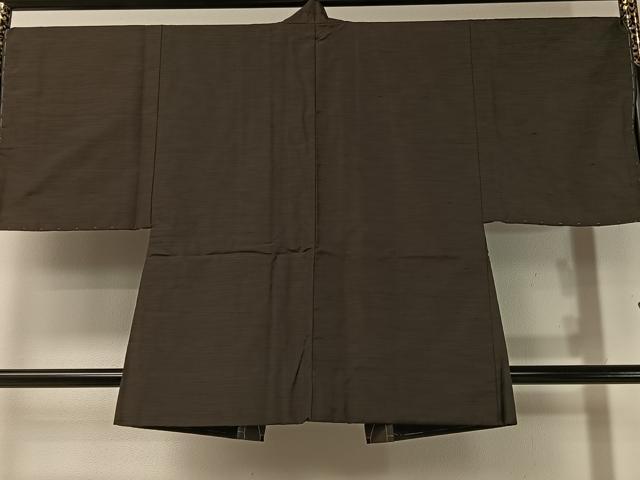 平和屋着物●男性　紬　アンサンブル　霞文　正絹　逸品　未使用　CABD8024vp