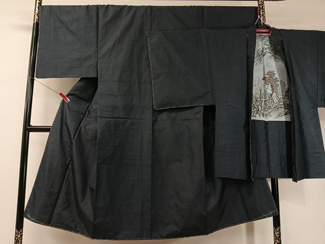 平和屋着物●男性　本場大島紬　アンサンブル　100亀甲　総詰め　正絹　逸品　未使用　CABD8026vp