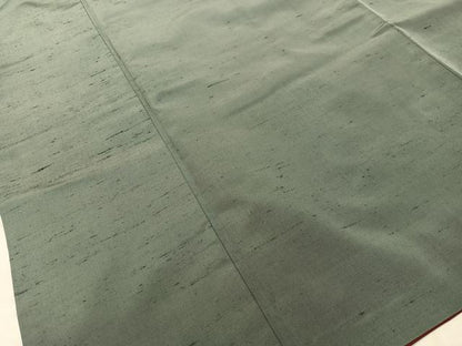 平和屋着物●男性　紬　アンサンブル　薄青色　正絹　逸品　CABD8027vp