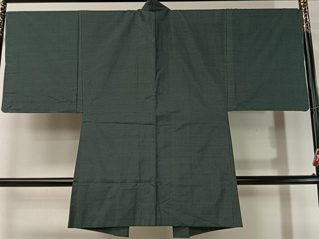 平和屋着物●男性　本場大島紬　アンサンブル　80亀甲　総詰め　正絹　逸品　未使用　CABD8029vp