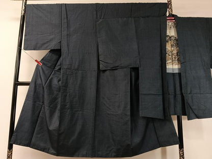 平和屋着物●男性　本場大島紬　アンサンブル　100亀甲　総詰め　正絹　逸品　CABD8032vp