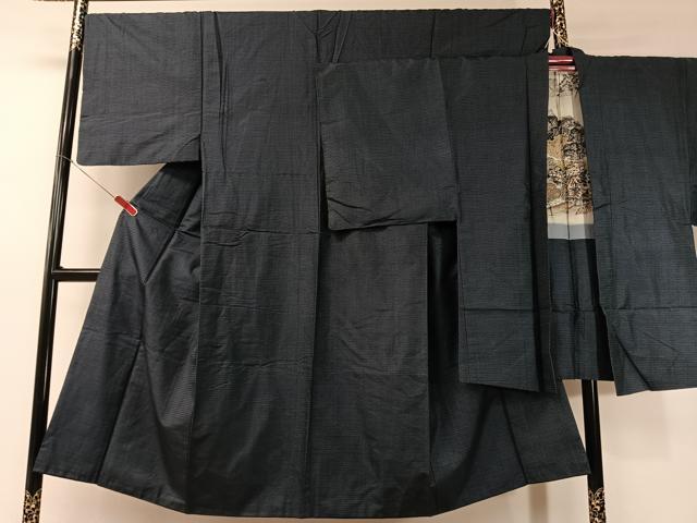 平和屋着物●男性　本場大島紬　アンサンブル　100亀甲　総詰め　正絹　逸品　CABD8032vp