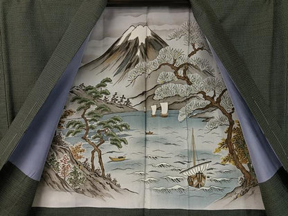 平和屋着物●男性　本場大島紬　アンサンブル　100亀甲　総詰め　正絹　逸品　未使用　CABD8034vp