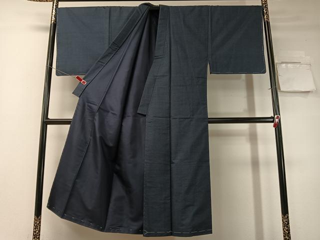 平和屋着物●男性　本場大島紬　アンサンブル　福太郎作　泥染め　100亀甲　総詰め　証紙付き　正絹　逸品　未使用　CABD8038vp