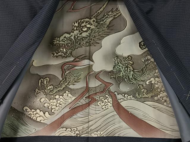平和屋着物●男性　本場大島紬　アンサンブル　100亀甲　総詰め　正絹　逸品　未使用　CABD8041vp