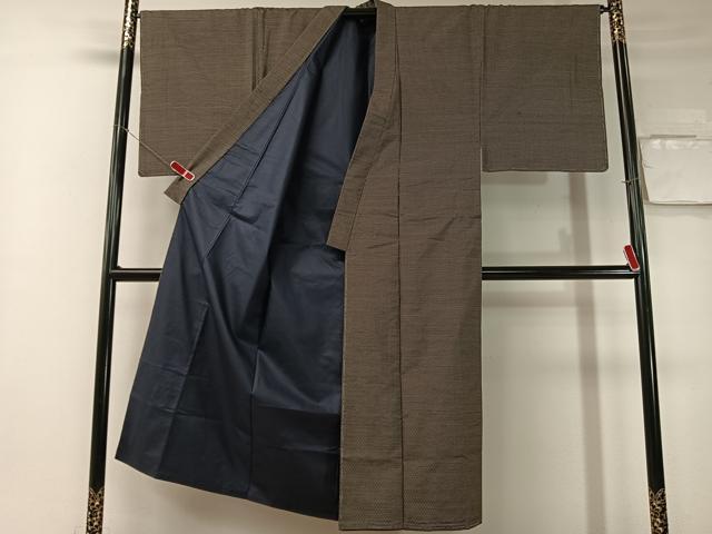 平和屋着物●男性　本場大島紬　アンサンブル　穂積タカ作　80亀甲　総詰め　証紙付き　正絹　逸品　未使用　CABD8042vp