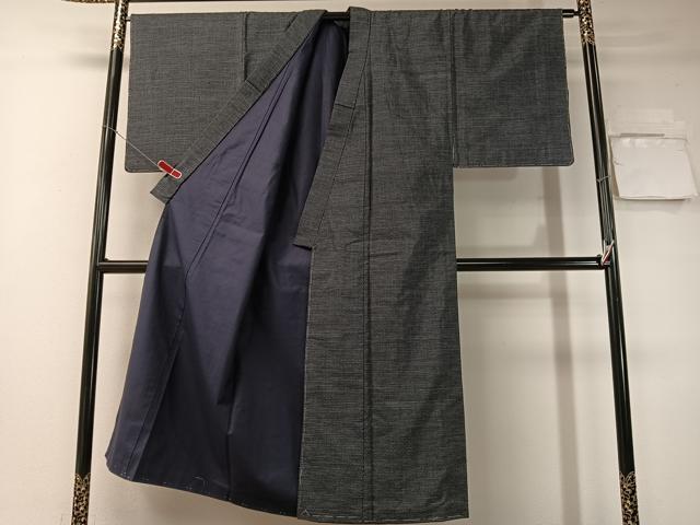 平和屋着物●男性　本場大島紬　アンサンブル　80亀甲　総詰め　正絹　逸品　未使用　CABD8045vp