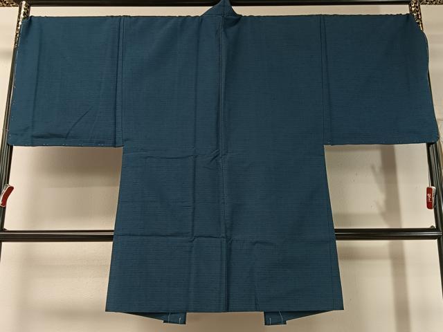 平和屋着物●男性　紬　アンサンブル　色無地　褐返色　キングサイズ　正絹　逸品　未使用　CABD8046vp