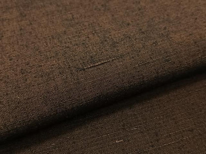 平和屋着物●男性　紬　アンサンブル　色無地　黒鳶色　正絹　逸品　未使用　CABD8047vp