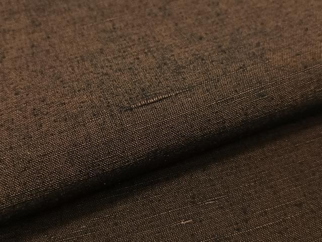 平和屋着物●男性　紬　アンサンブル　色無地　黒鳶色　正絹　逸品　未使用　CABD8047vp