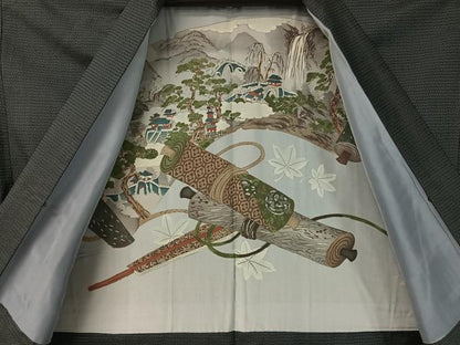 平和屋着物●男性　本場大島紬　アンサンブル　100亀甲　総詰め　正絹　逸品　CABD8048vp