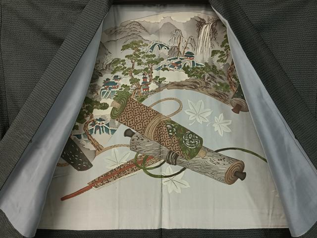 平和屋着物●男性　本場大島紬　アンサンブル　100亀甲　総詰め　正絹　逸品　CABD8048vp