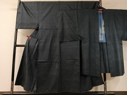 平和屋着物●男性　本場大島紬　アンサンブル　100亀甲　総詰め　キングサイズ　正絹　逸品　CABD8051vp