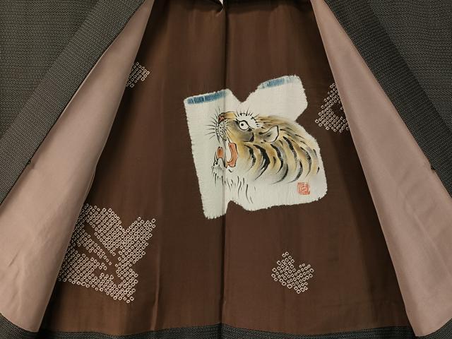 平和屋着物●男性　本場大島紬　アンサンブル　100亀甲　総詰め　正絹　逸品　CABD8058vp
