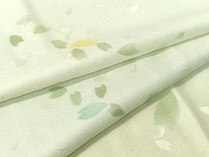 平和屋着物●長襦袢　無双仕立て　舞桜　暈し染め　正絹　逸品　未使用　CABD8060vp