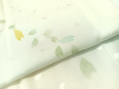 平和屋着物●長襦袢　無双仕立て　舞桜　暈し染め　正絹　逸品　未使用　CABD8060vp