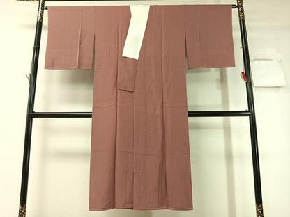 平和屋着物●長襦袢　袷　縞　広衿仕立て　正絹　逸品　未使用　CABD8061vp