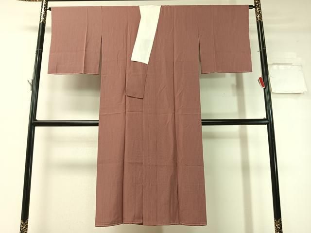 平和屋着物●長襦袢　袷　縞　広衿仕立て　正絹　逸品　未使用　CABD8061vp
