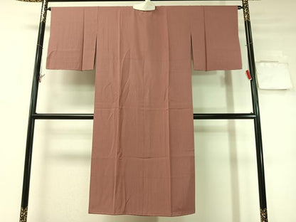 平和屋着物●長襦袢　袷　縞　広衿仕立て　正絹　逸品　未使用　CABD8061vp