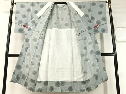 平和屋着物●長襦袢　無双仕立て　菊花文　正絹　逸品　CABD8063vp