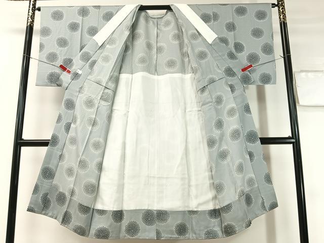 平和屋着物●長襦袢　無双仕立て　菊花文　正絹　逸品　CABD8063vp
