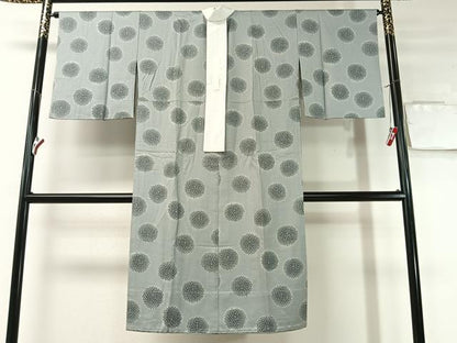 平和屋着物●長襦袢　無双仕立て　菊花文　正絹　逸品　CABD8063vp