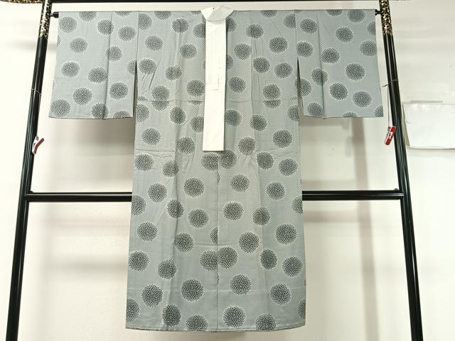 平和屋着物●長襦袢　無双仕立て　菊花文　正絹　逸品　CABD8063vp