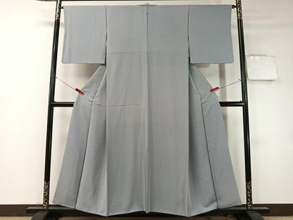 平和屋着物●上質な色無地　秘色色　正絹　逸品　CABD8065vp