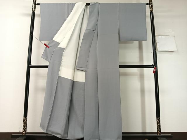 平和屋着物●上質な色無地　秘色色　正絹　逸品　CABD8065vp