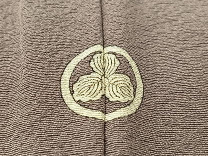 平和屋着物●上質な色無地　鳩羽色　正絹　逸品　CABD8071vp