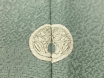 平和屋着物●上質な色無地　草花地紋　浅縹色　正絹　逸品　未使用　CABD8074vp