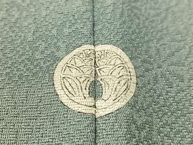 平和屋着物●上質な色無地　草花地紋　浅縹色　正絹　逸品　未使用　CABD8074vp