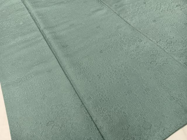 平和屋着物●上質な色無地　草花地紋　浅縹色　正絹　逸品　未使用　CABD8074vp