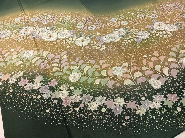 平和屋着物●訪問着　作家物　辻が花　絞り　手描き　暈し染め　正絹　逸品　CABD8081vp