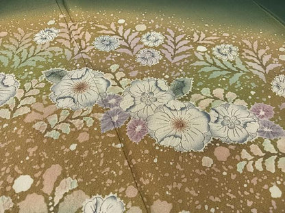 平和屋着物●訪問着　作家物　辻が花　絞り　手描き　暈し染め　正絹　逸品　CABD8081vp