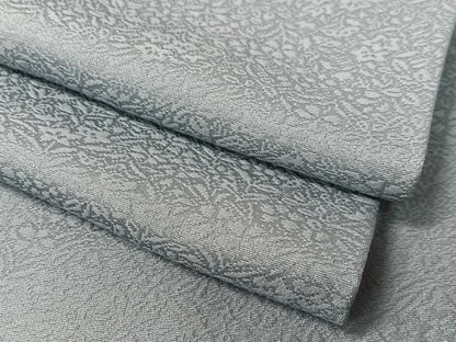 平和屋着物●上質な色無地　草花地紋　青藤色　正絹　逸品　CABD8082vp