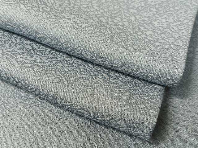 平和屋着物●上質な色無地　草花地紋　青藤色　正絹　逸品　CABD8082vp