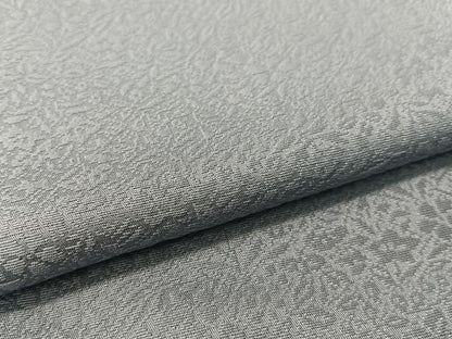 平和屋着物●上質な色無地　草花地紋　青藤色　正絹　逸品　CABD8082vp